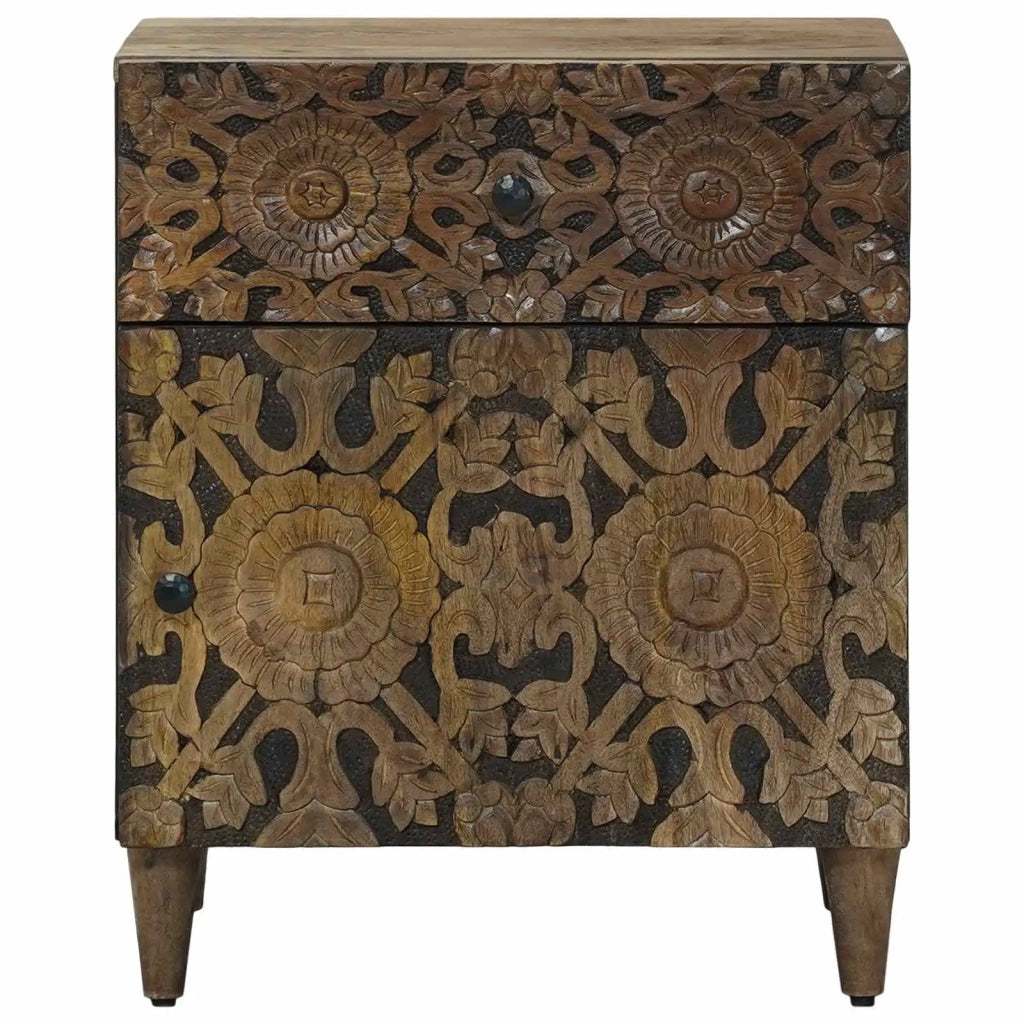 Mobiletto da Letto con cassetto Marrone 50 x 33 x 60 cm 4018340