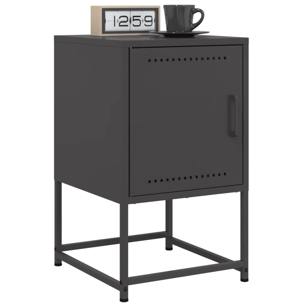 Comodino Nero 36x39x60,5 cm in Acciaio 846446