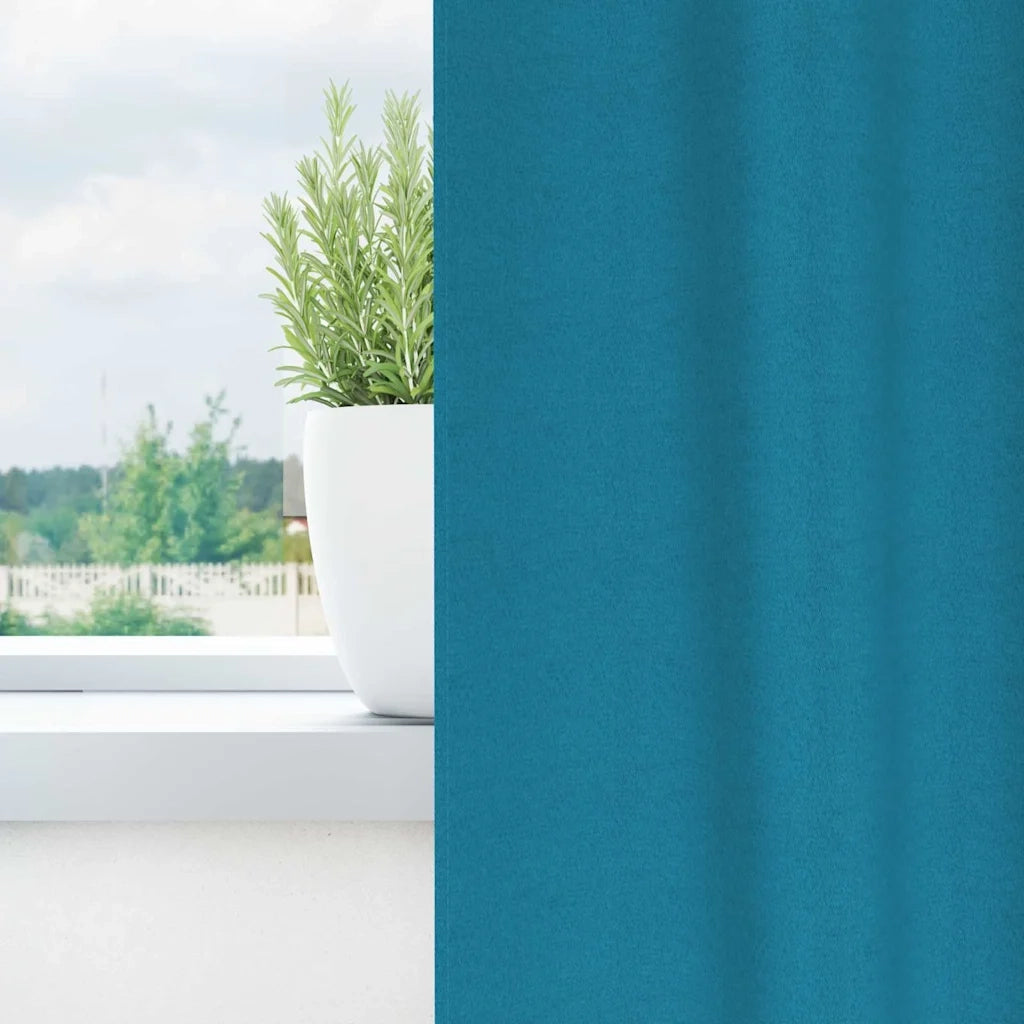 Tende Blackout con Anelli 2 pcs Turchese 140 x 140 cm 4107638