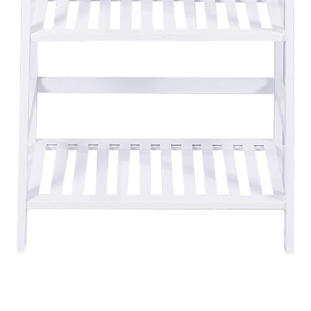 Libreria Scaffale Multiuso in Legno di Bambu 4 Ripiani 116x48x32cm Casa Ufficio