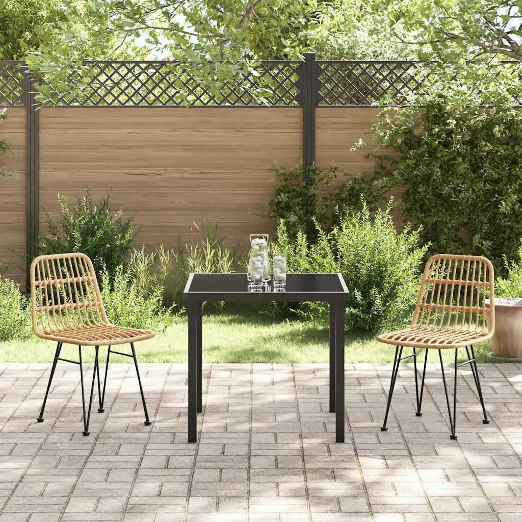 Set da Pranzo per Giardino 3 pcs Marrone