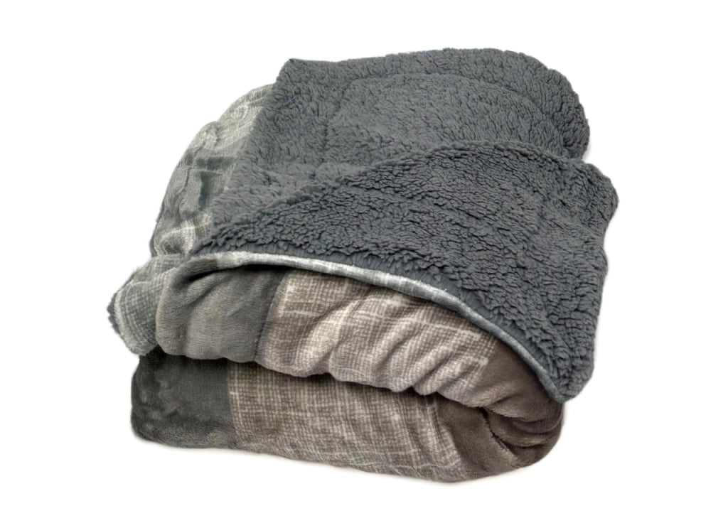 Plaid Morbido Stampato Coperta Calda Inverno Divano Sherpa Disegno Square - 130x160 - Square