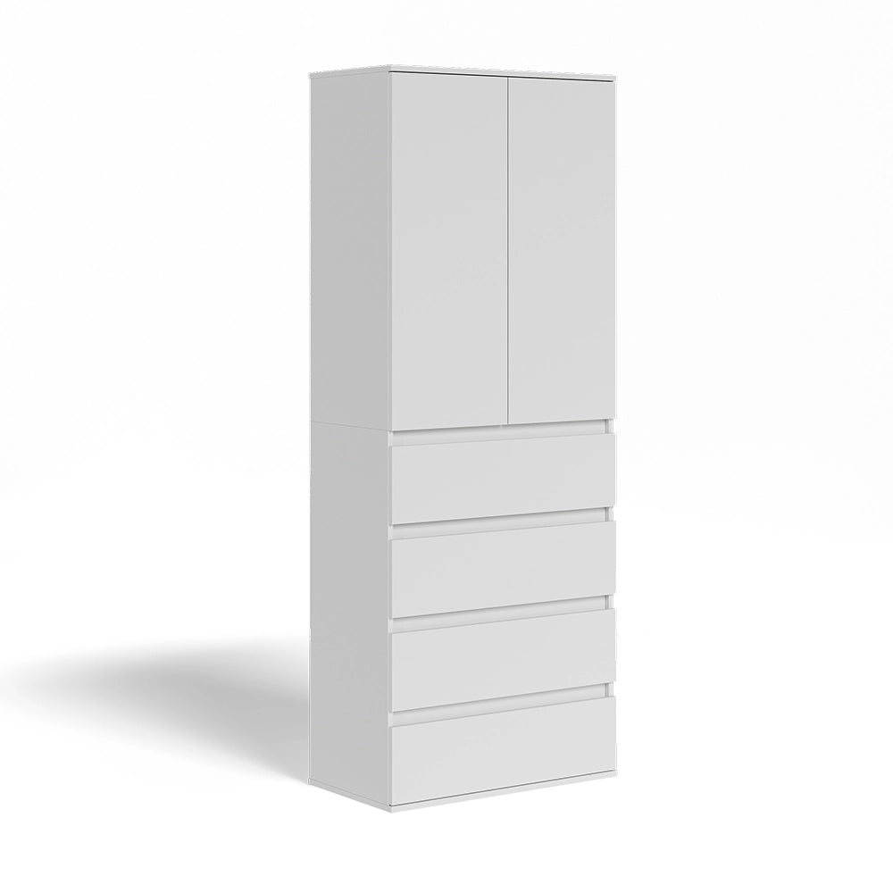 Vicco Armadio Bianco 74 x 191.5 cm con 4 cassetti