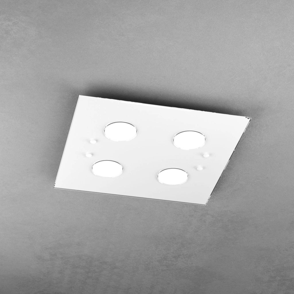 PATH PLAFONIERA 4 LUCI QUADRA BIANCO 1141-PL4-BI