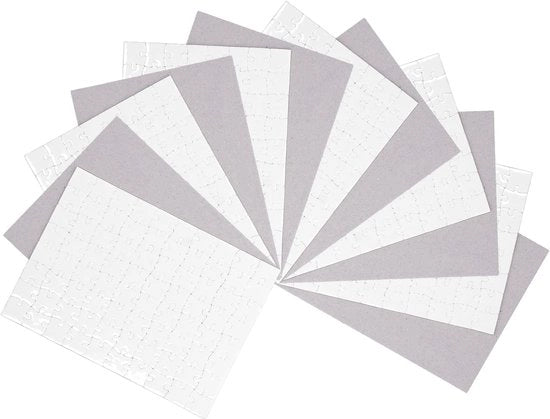 Puzzle Sublimazione - Progetto Creativo da Assemblare - Gelevato Pronto per l'Uso - 80 Pezzi per Set - Bianco