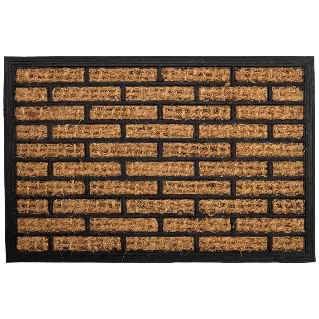 Zerbino in fibra e gomma marrone 60x40x0,7