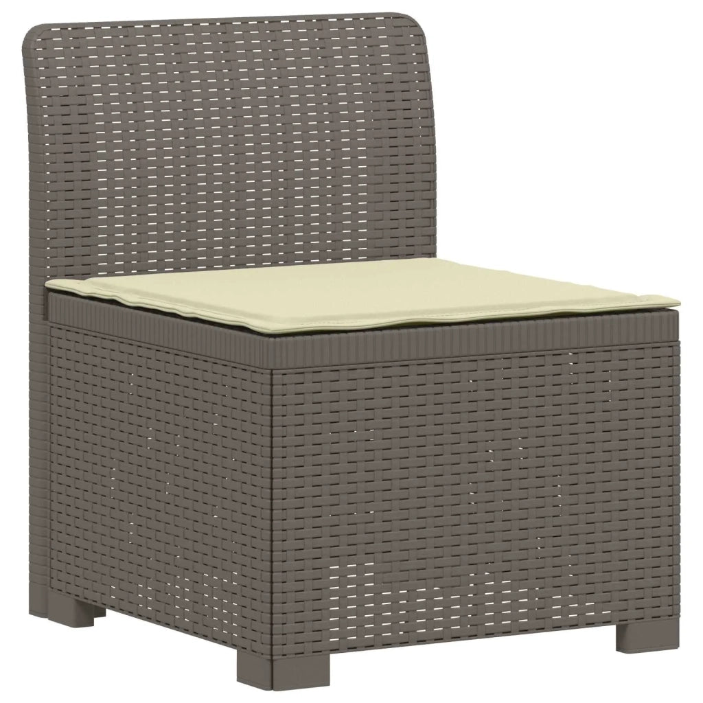 Divano da esterno-Divano da Giardino 3 posti con cuscini in look rattan PP 829186