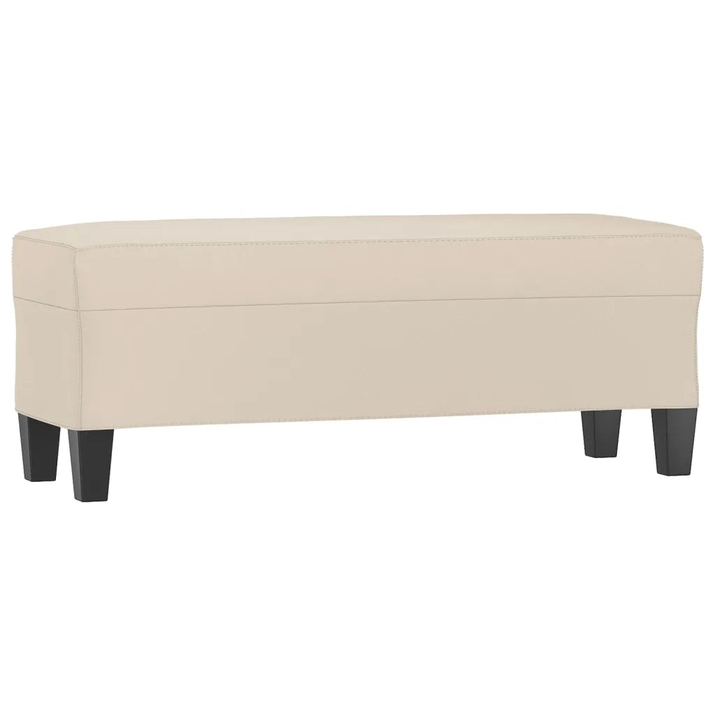Panca crema 100x35x41 cm in Microfibra 349469