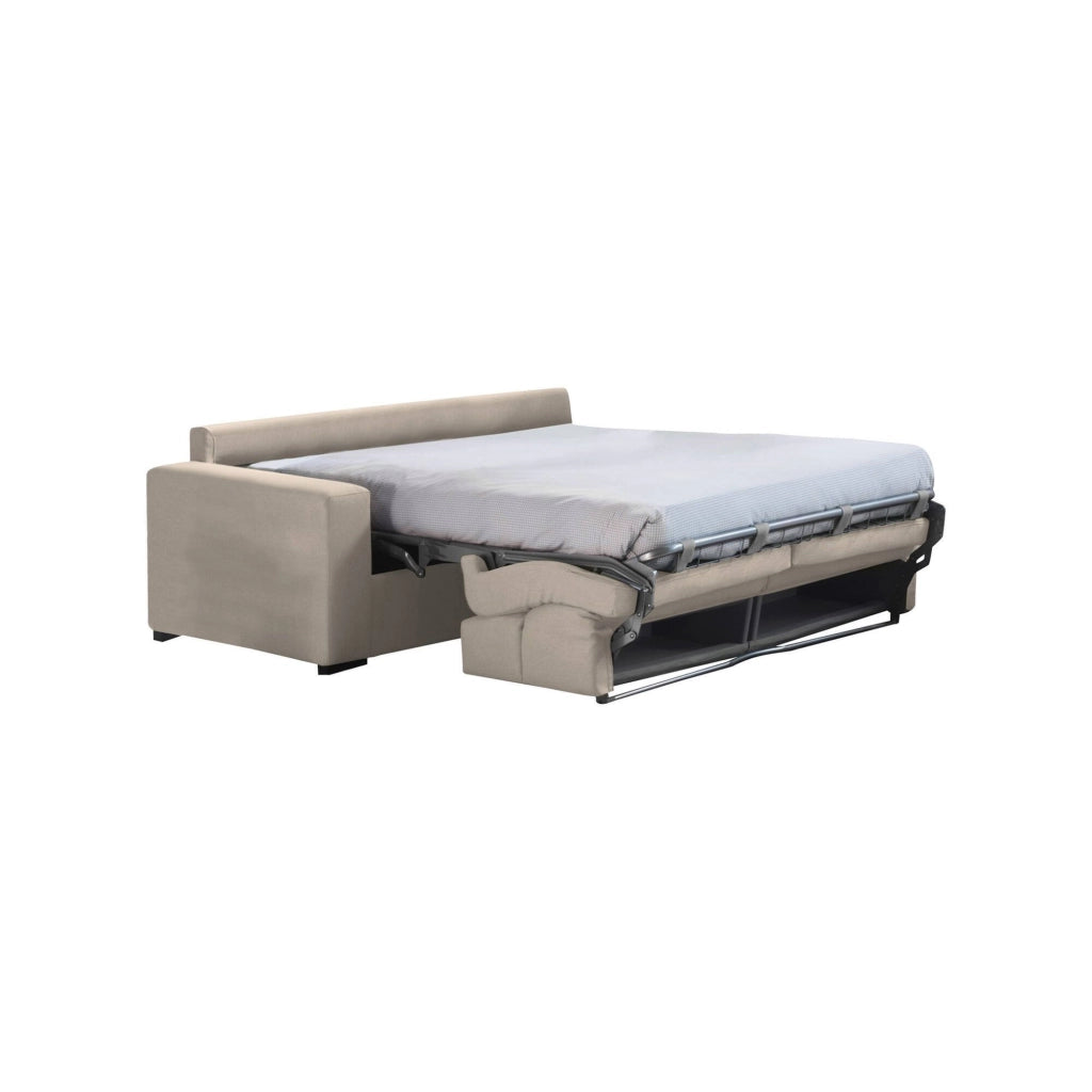 Marcon, Divano Letto 3 Posti Sfoderabile Made in Italy, 220x95 cm Grigio Tortora