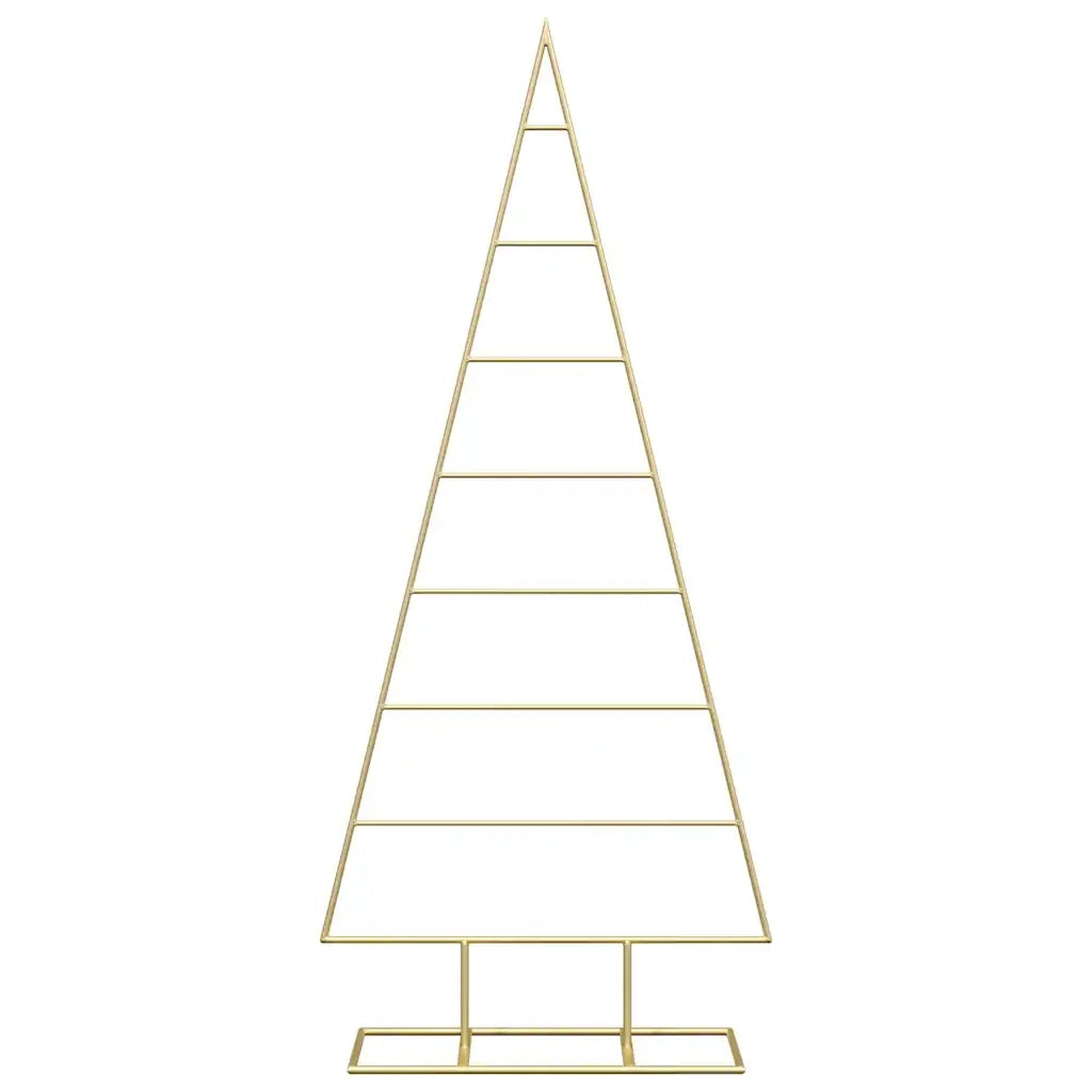 Albero di Natale in metallo con supporto Oro 125 cm 42019165