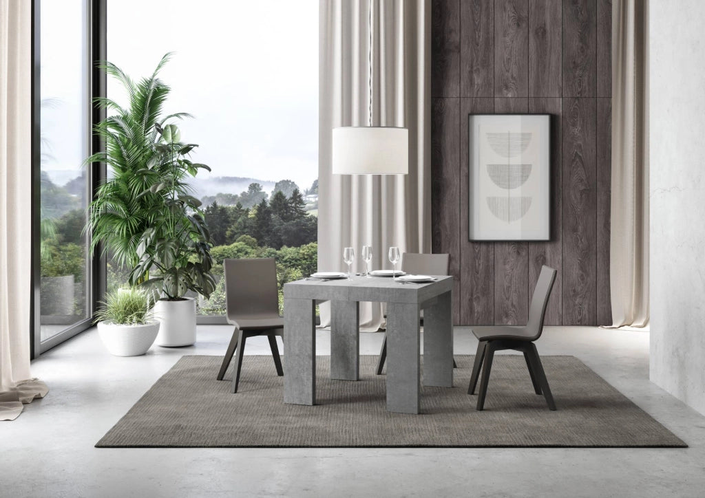 Tavolo allungabile 90x90/246 cm Roxel Cemento
