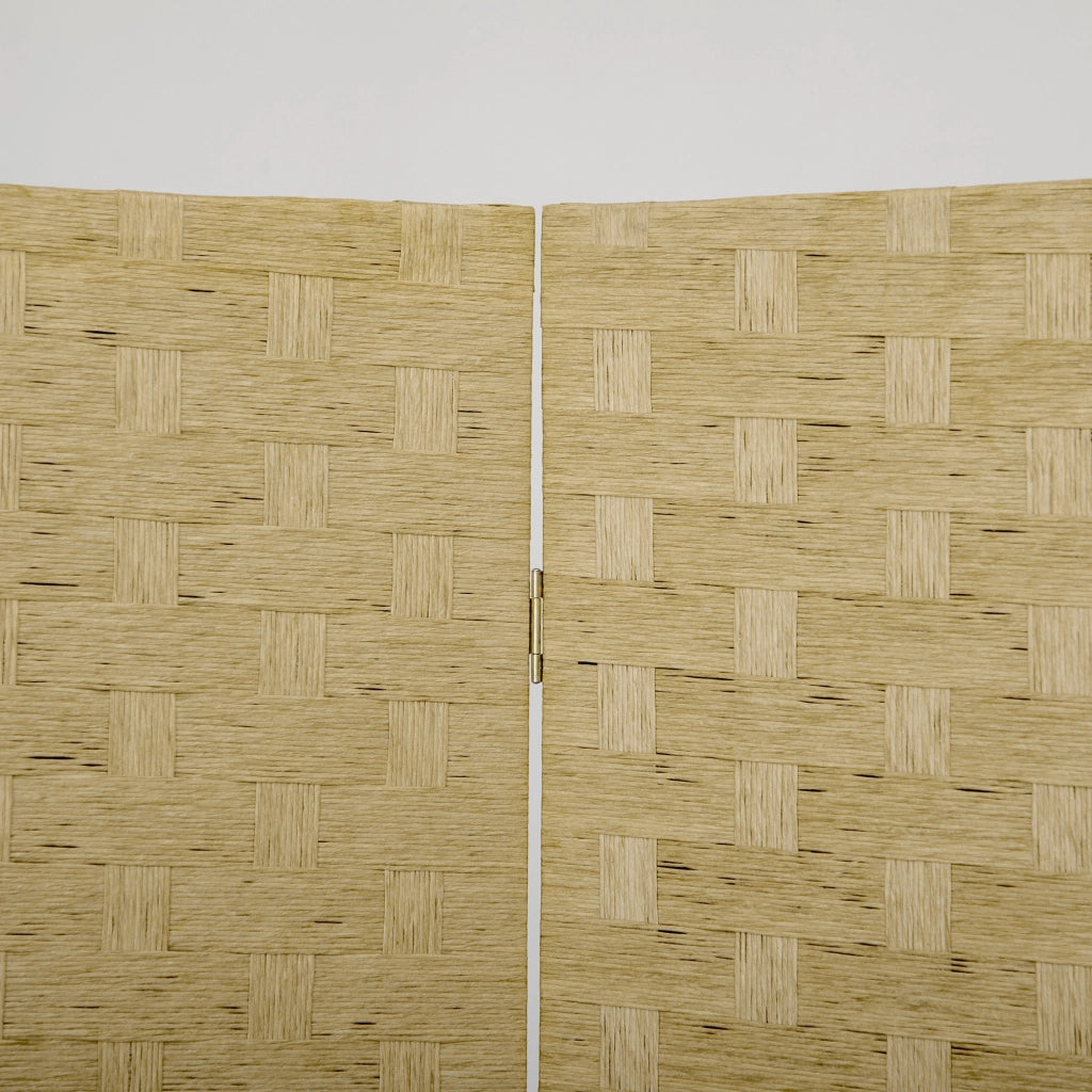 Paravento a 4 Ante Pieghevole ¨C Minimal ¨C Legno Marrone 170 cm