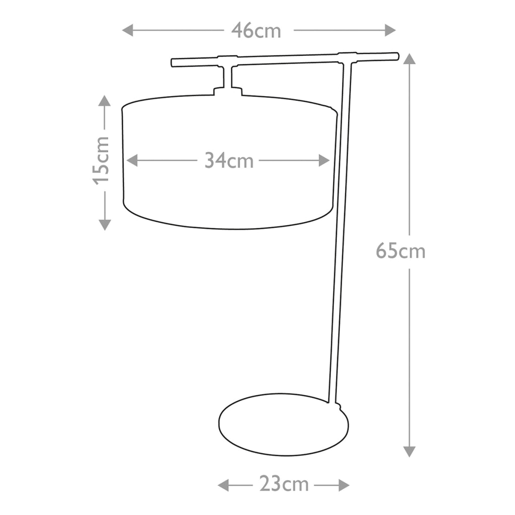 Lampada da tavolo Balance bianca nichel E27 60W Elstead