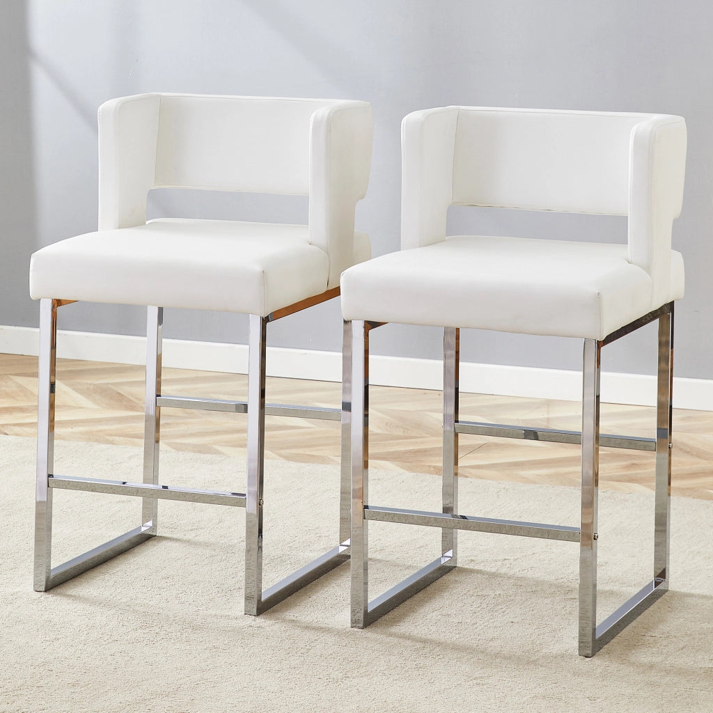 Sedie da Bar Set 2 Pezzi ¨C Xylo ¨C Gambe in Metallo, Design Moderno, Stile Nordico