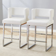 Sedie da Bar Set 2 Pezzi ¨C Xylo ¨C Gambe in Metallo, Design Moderno, Stile Nordico