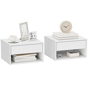 Comodino a muro ¨C zephmum ¨C bianco 37x32x21