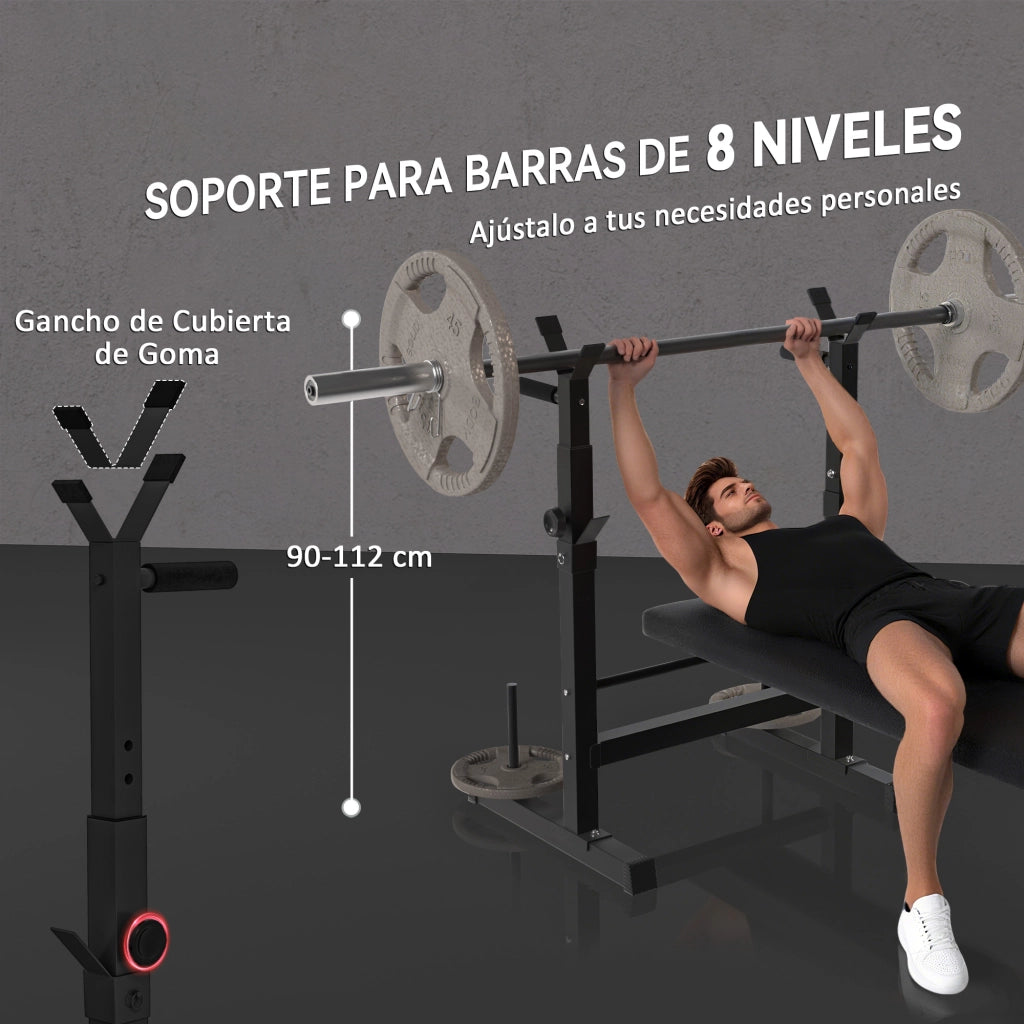 Panchetta per Dip con Supporto Barra ¨C Minimal ¨C Nero 220 kg