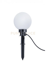 BOLO PICCHETTO SFERA DIAMETRO 20cm CON 5 METRI DI CAVO IP44 1 LUCE ATTACCO E27 BIANCO