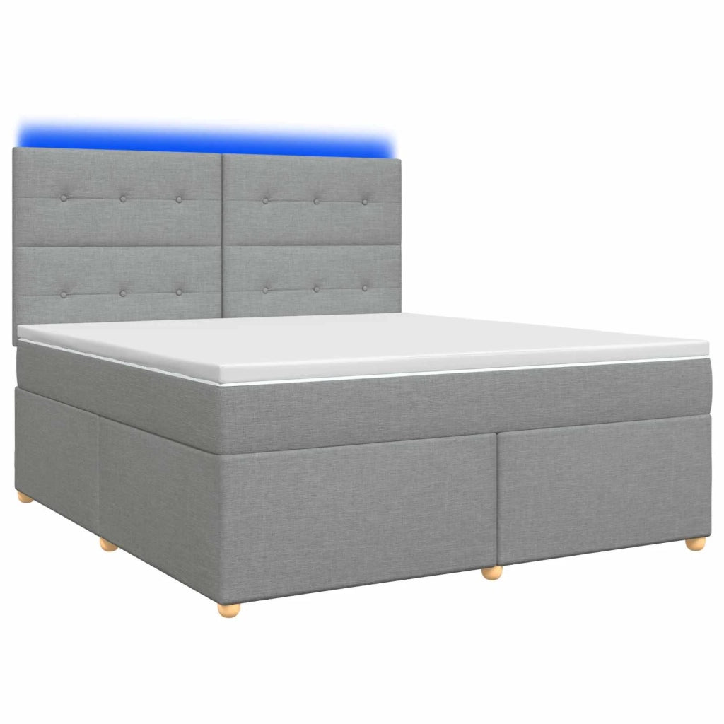 Letto box spring con materasso Grigio Chiaro 140 x 200 cm 3455364
