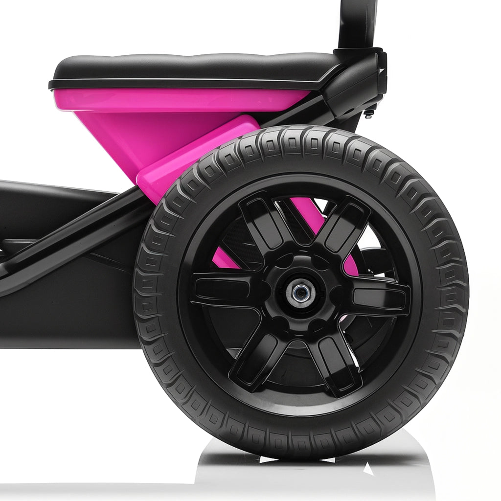 Portagiochi con Ruote per Bambini 2-5 Anni ¨C Minimal ¨C Rosa Metallo
