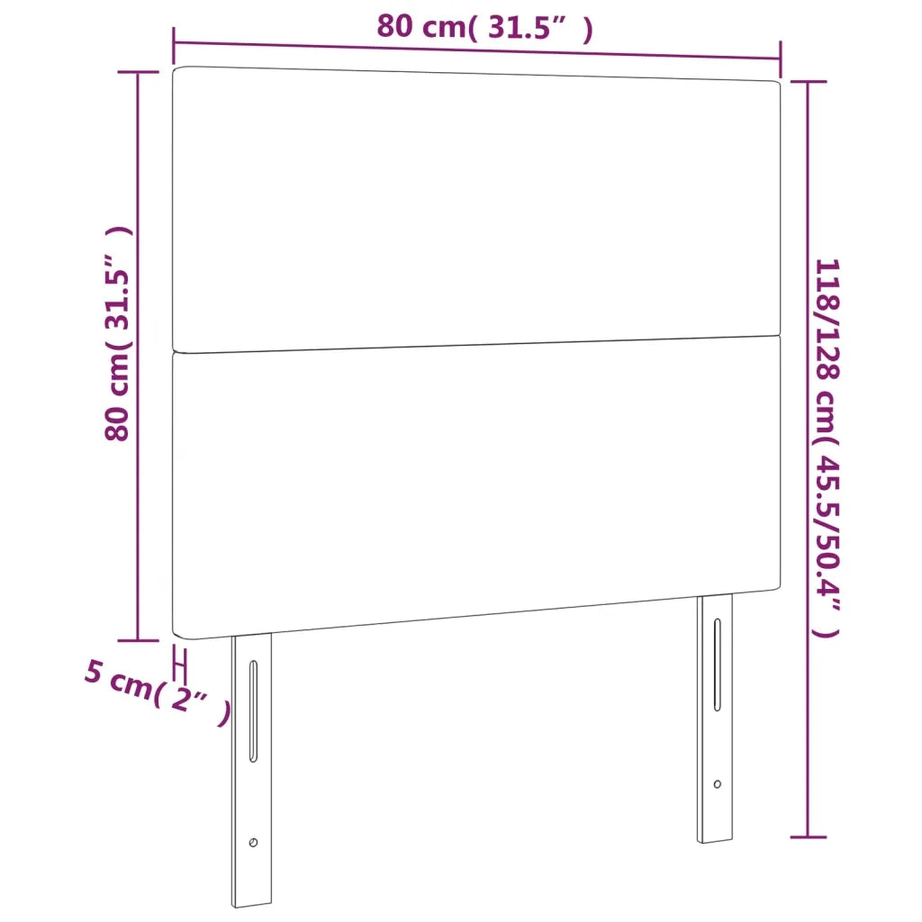 Testiera | Testata Rosa 80x5x118/128 cm Velluto