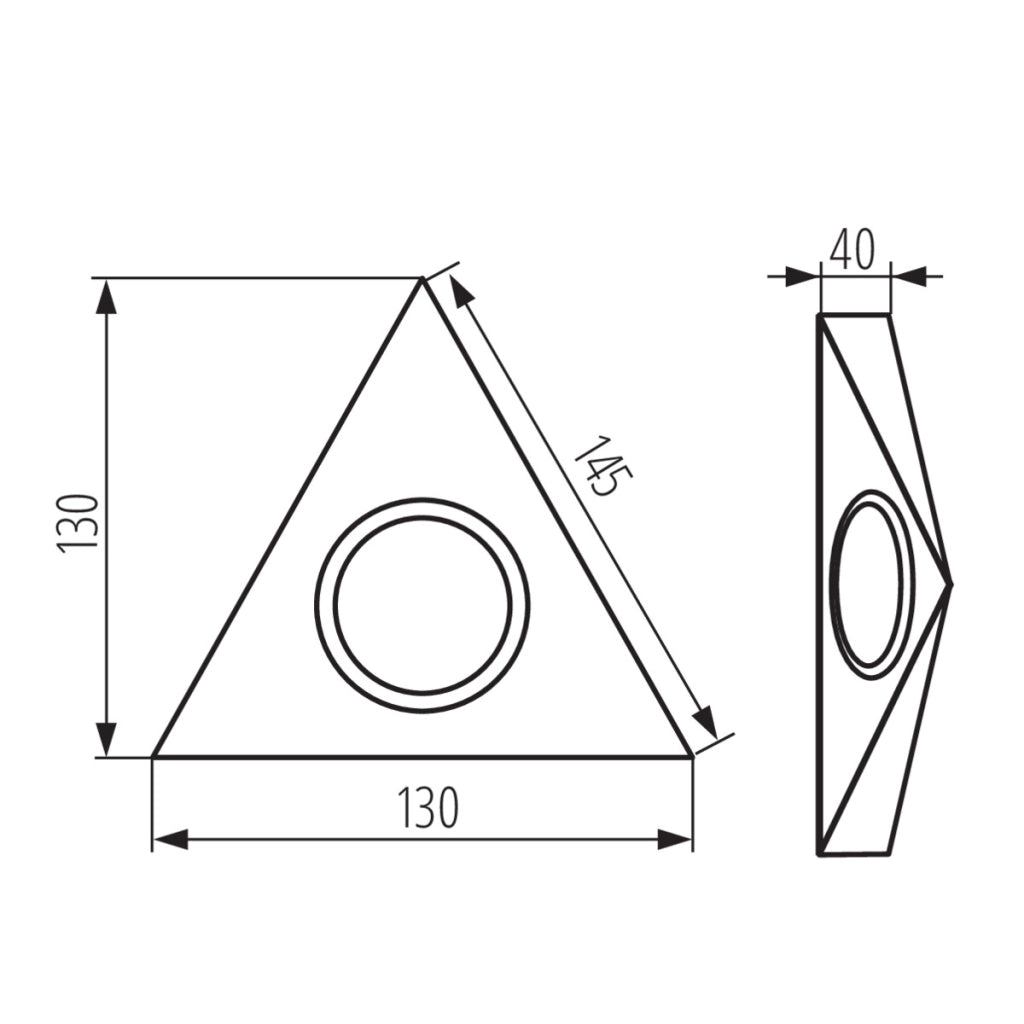 Faretto sottopensile triangolare nero G4 10W Kanlux Zepo