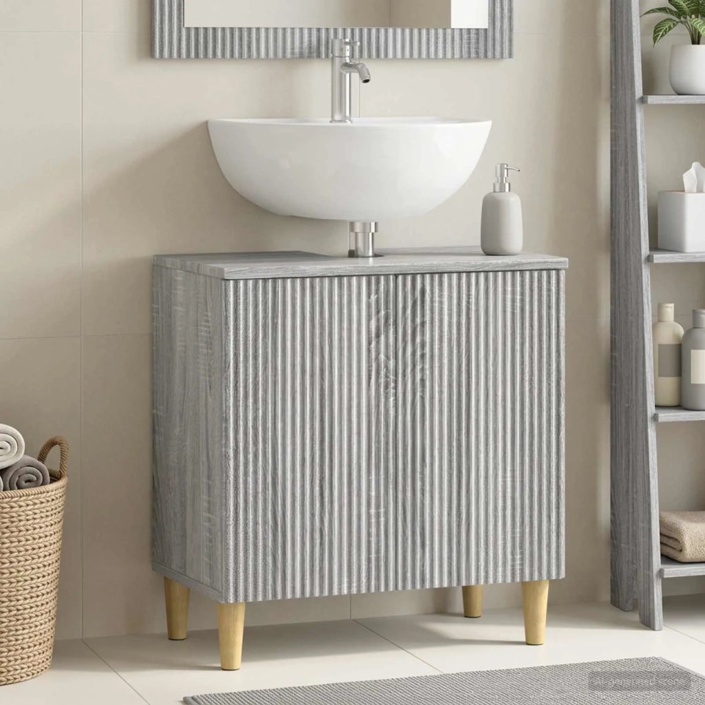 Armadio per Lavabo da Bagno ARNHEM Sonoma grigio 896571