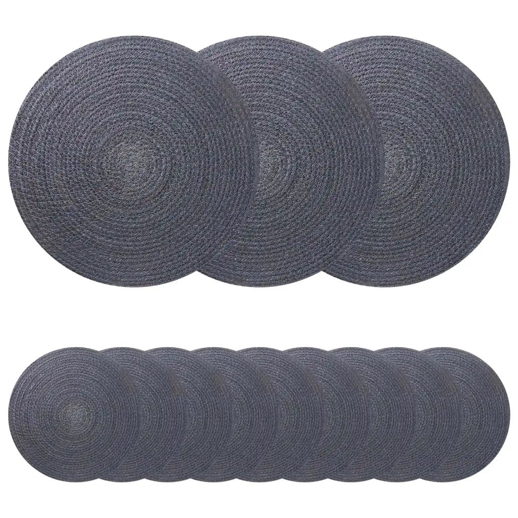 Sottobicchieri in juta 12 pcs Grigio scuro Ø 30 cm 42012310