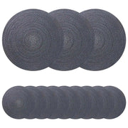 Sottobicchieri in juta 12 pcs Grigio scuro Ø 30 cm 42012310