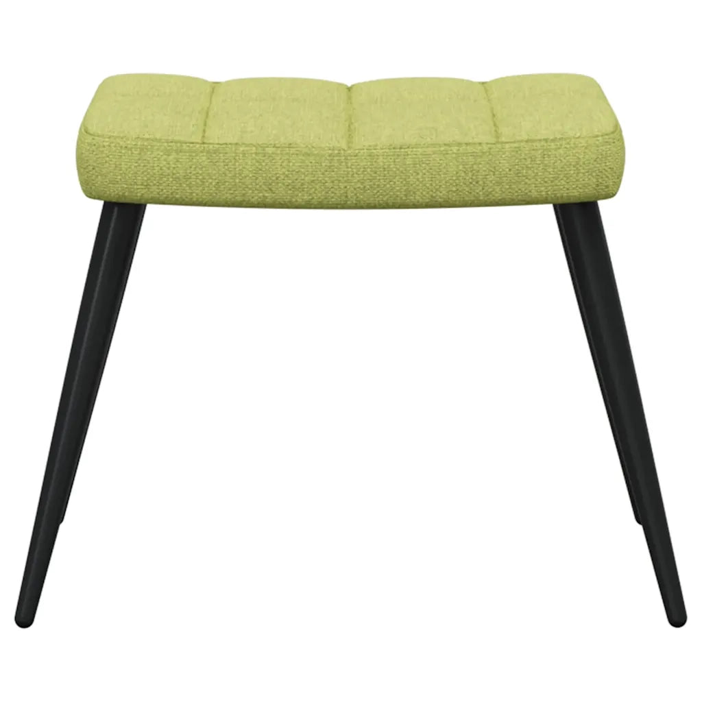 Sedia Relax con Sgabello Verde in Tessuto 327957