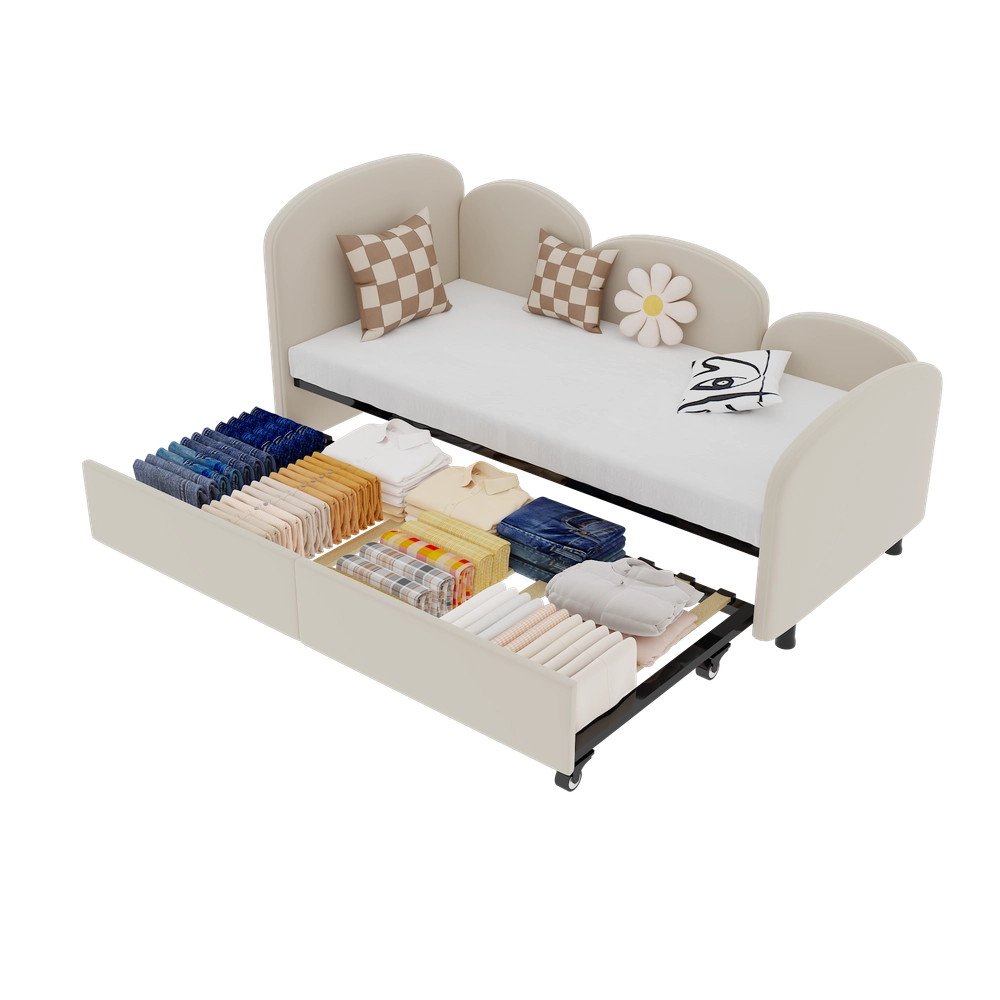 Divano letto SOFTSEA - Xylo - velluto, cassetti, moderno per camera