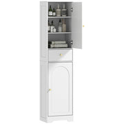 Colonna bagno alta con ante cassetto e ripiani regolabili ¨C Xylo ¨C Bianco 40x29,5x170cm