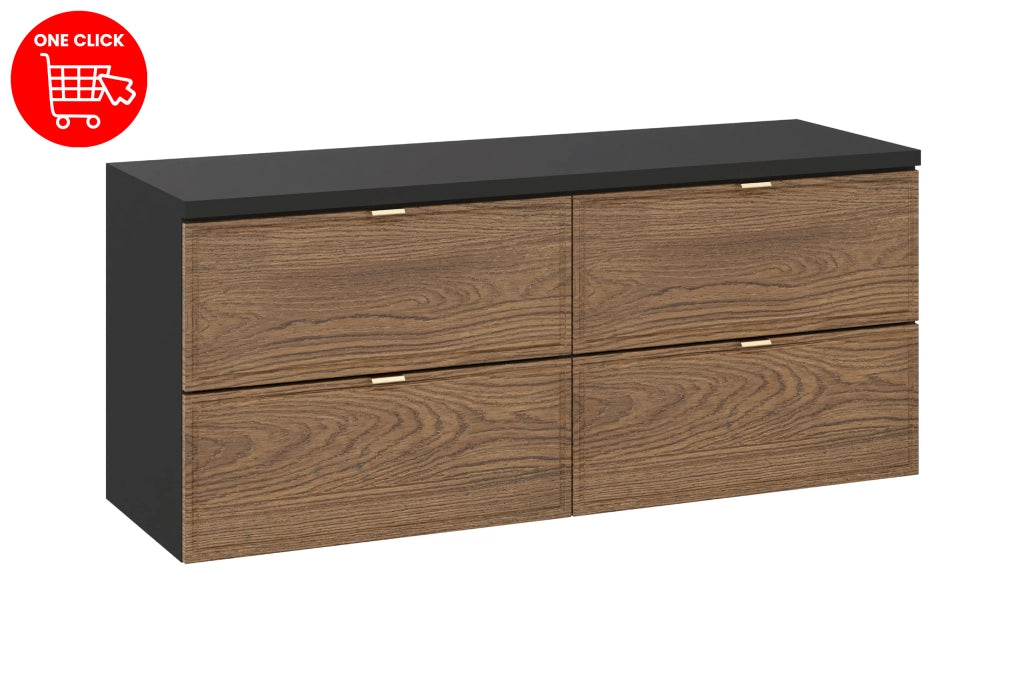 Set mobili bagno 120 cm con piano Talia Casella 120 cm