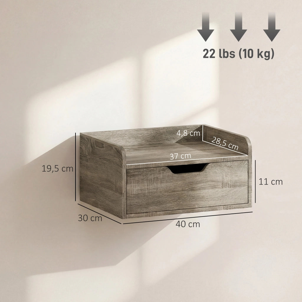 Comodino ¨C zephmum ¨C 40x30x19,5cm grigio