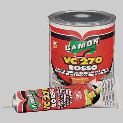 ADESIVO SPECIALE SIGILLANTE PVC  Barattolo gr 500 rosso     CAMON