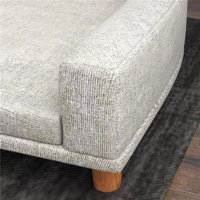 DIVANO PER CANI DI TAGLIA GRANDE CON CUSCINO SFODERABILE IN POLIESTERE E LEGNO 98X67X25 CM GRIGIO