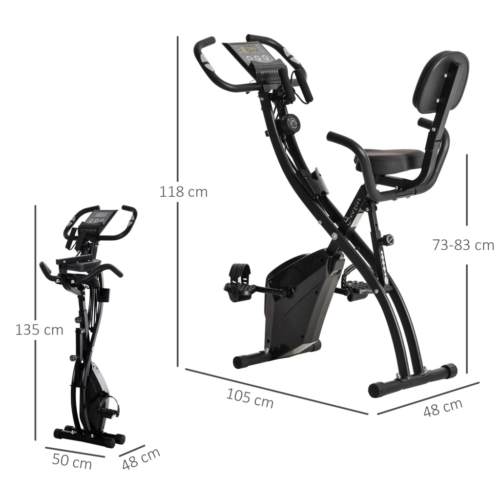 Bicicletta da camera pieghevole regolabile ¨C Minimal ¨C Nero 105x48x118 cm