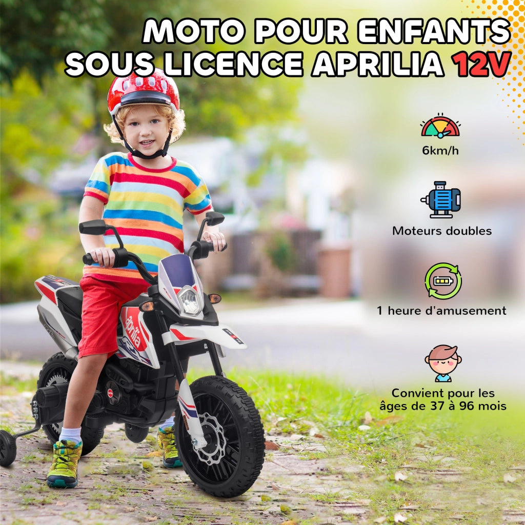 Moto elettrica per bambini ¨C Minimal ¨C bianco