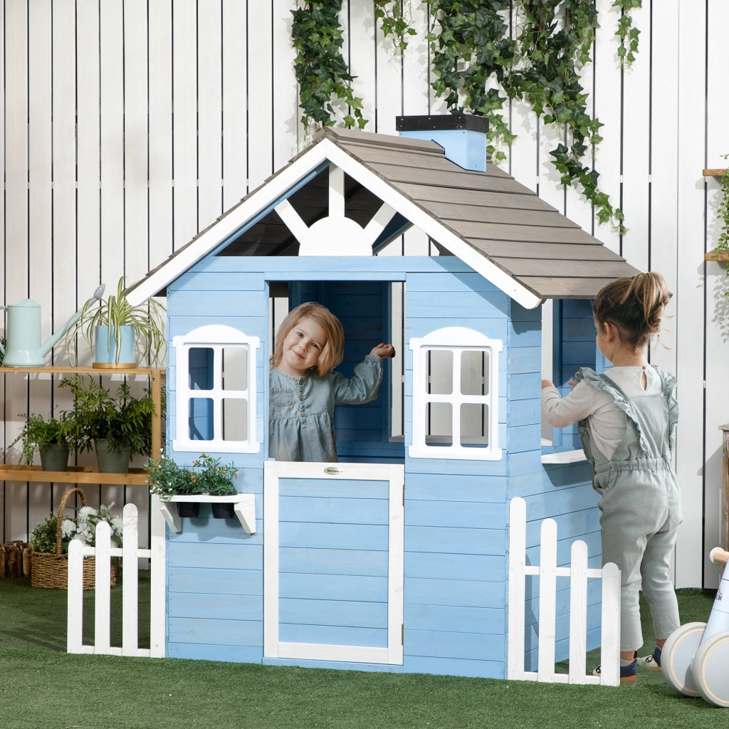 Casetta da giardino per bambini ¨C Minimal ¨C 151x112.5x142 cm blu