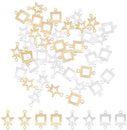Set di 40 connettori e hangers in ottone per gioielli