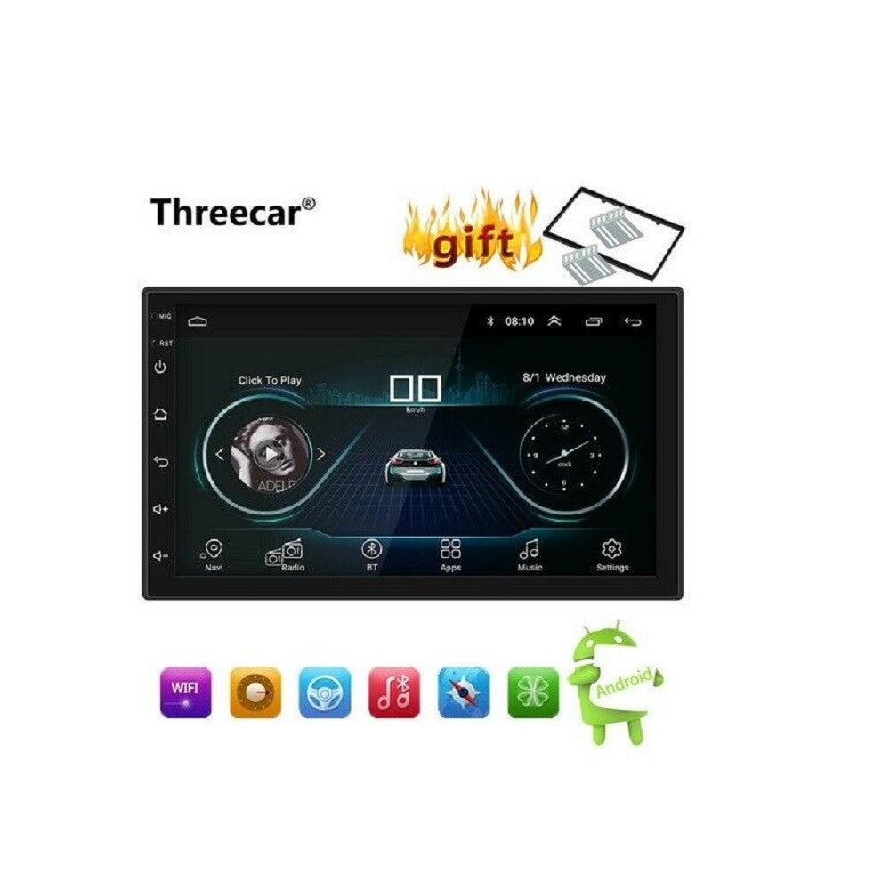 Trade Shop - Autoradio Doppio Din Android 8.1 Navigatore Gps Mirror Link Bluetooth Stereo -