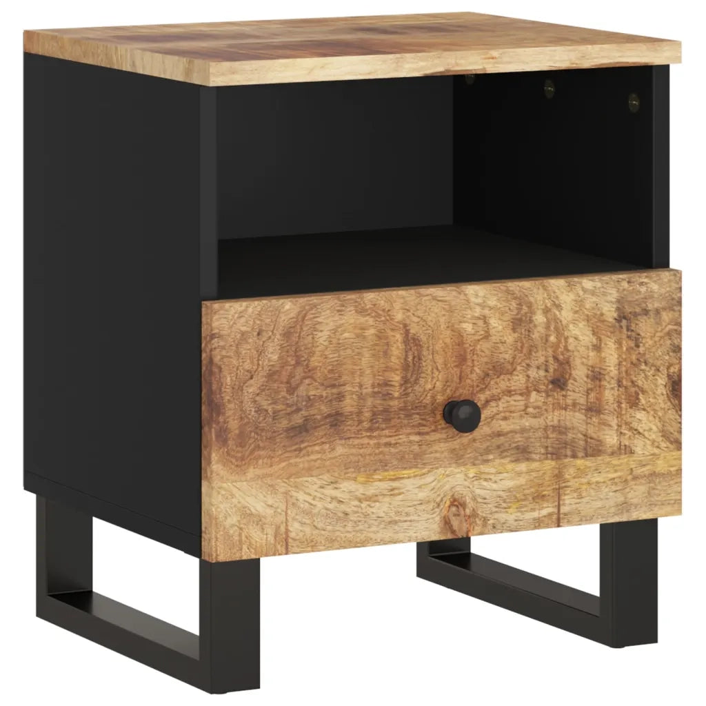 Comodino in Legno Massello di Mango e Legno Multistrato 350648