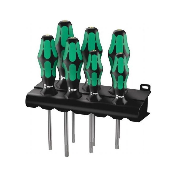 Wera 05223161001 367-7 Cacciaviti TORX con Funzione di Tenuta 7 Pezzi con Supporto colore Nero