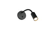 Applique parete nera braccio flessibile GU10 mini TARYN RL