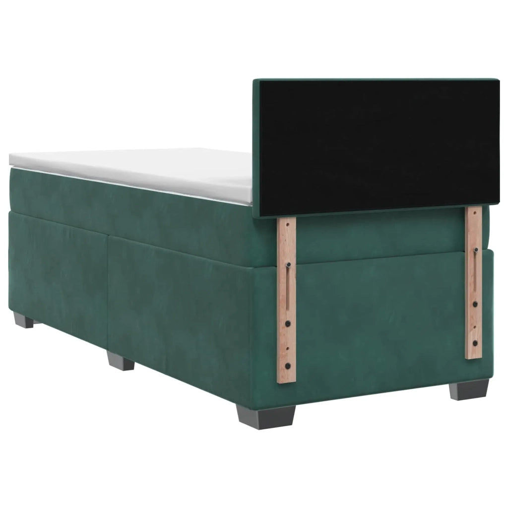 Letto box spring con materasso Verde Scuro 80 x 200 cm Velluto 3450599