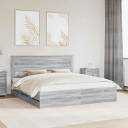 Struttura del letto con cassetto Grigio Sonoma 180 x 200 cm 3409832