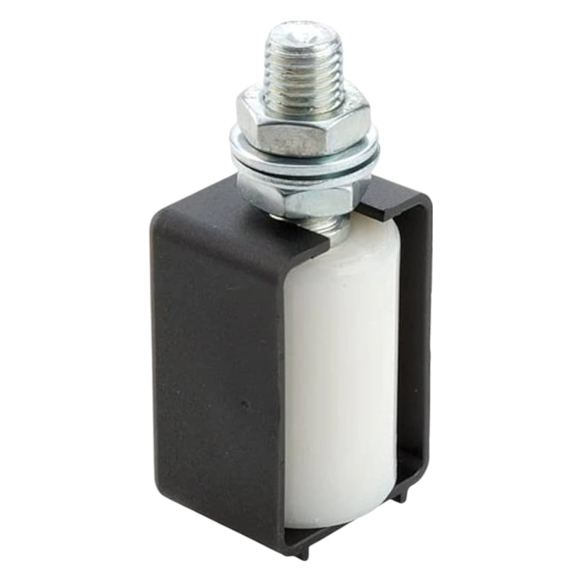 OLIVA RULLO GUIDA 30X40 MM CON CUFFIA NYLON BIANCO 450SK PER CANCELLO SCORREVOLE