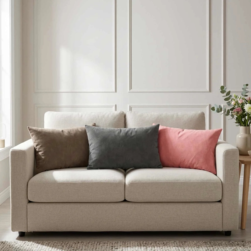 Cuscino con cuscino HEERLEN 2 pz Grigio Scuro Velluto 924967