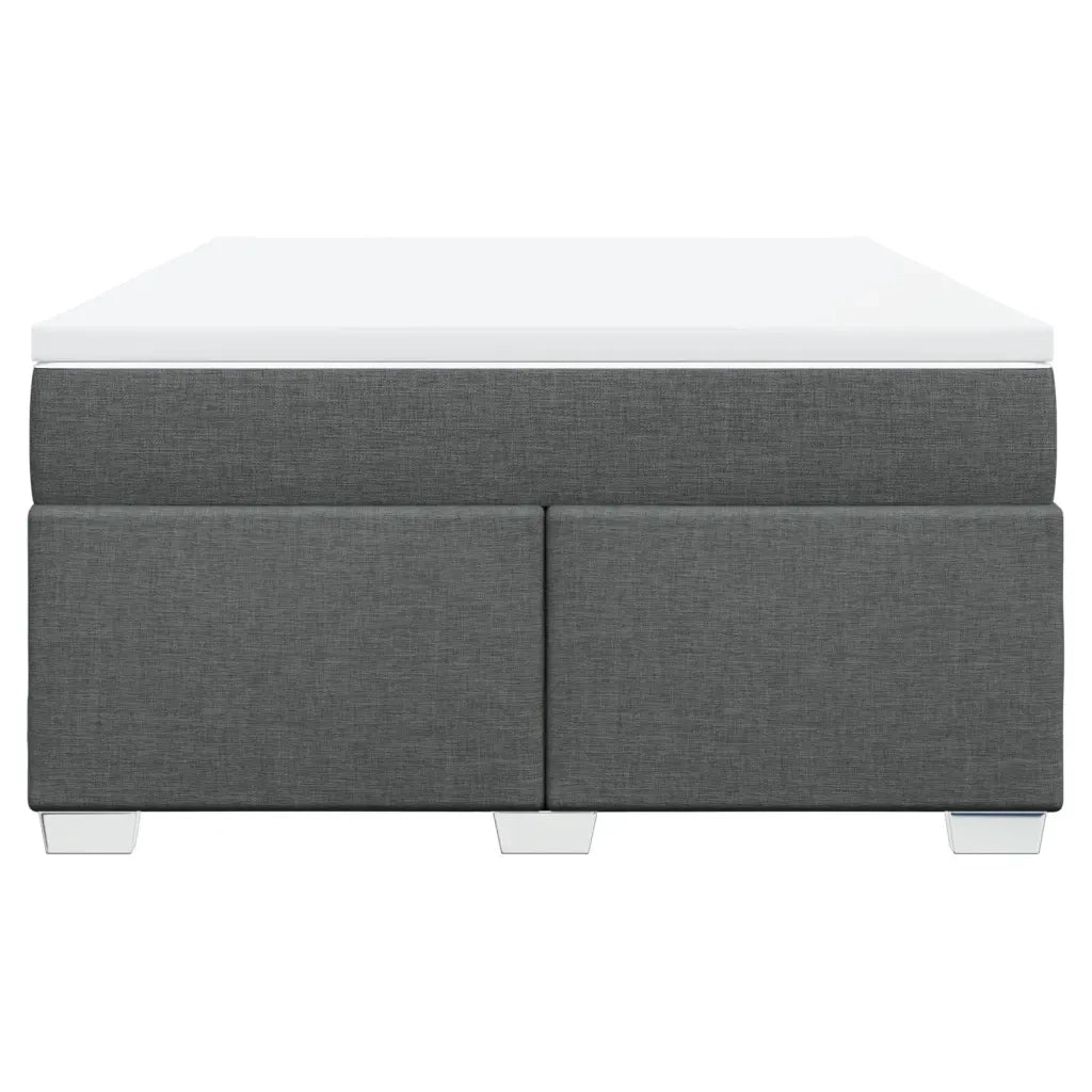 Giroletto a Molle con Materasso Grigio Scuro 160x200 cm Tessuto 3285145