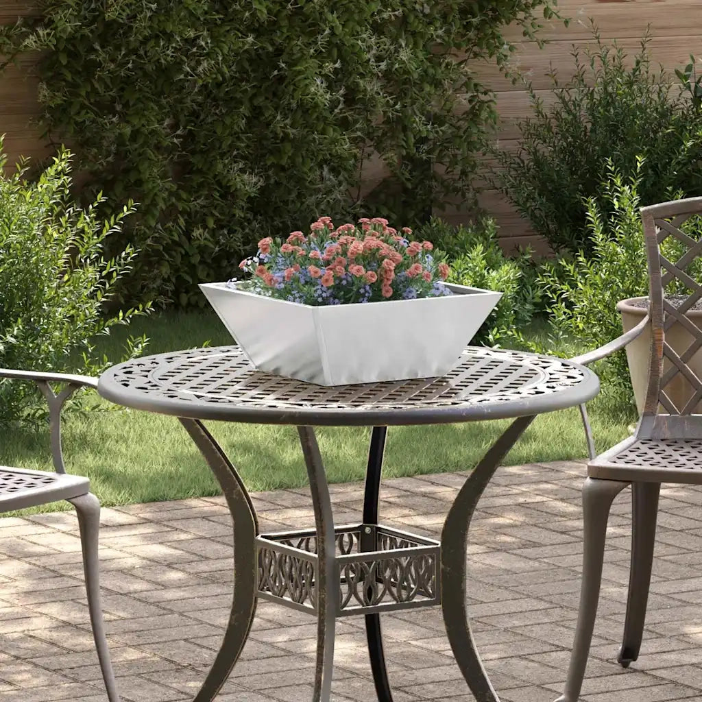 Fioriere | Cassetta per fiori | Vaso da giardino 5 pz Argento 40 x 40 x 15 cm